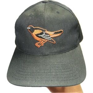 Vintage Baltimore Orioles Logo‎ Black SnapBack Hat Cap MLB Genuine Merchandise